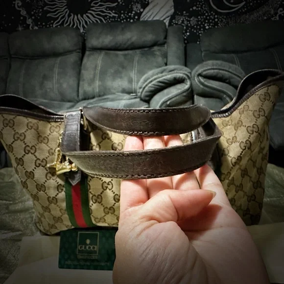 Authentic Vintage Gucci Beige and Brown Women's Tote Bag  on sale make offer - Picture 14 of 17